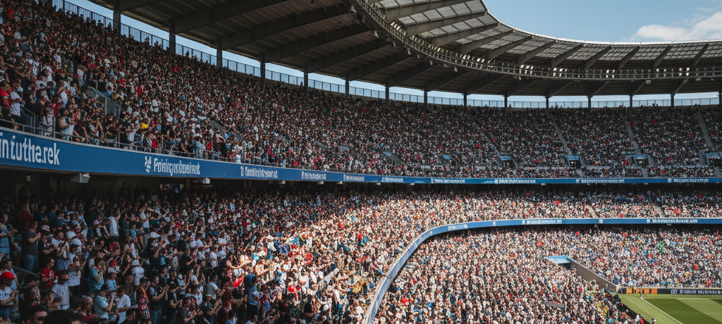 Stadium full of cheering fans